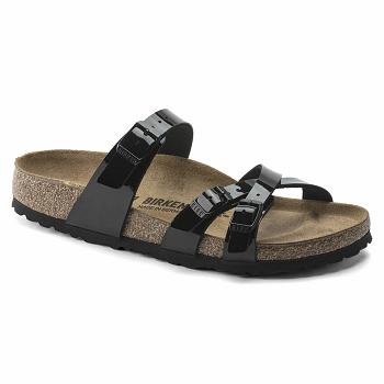 Dámské Franca Birkenstock Lakovaná Birko Flor Černé | CZ 446OKI